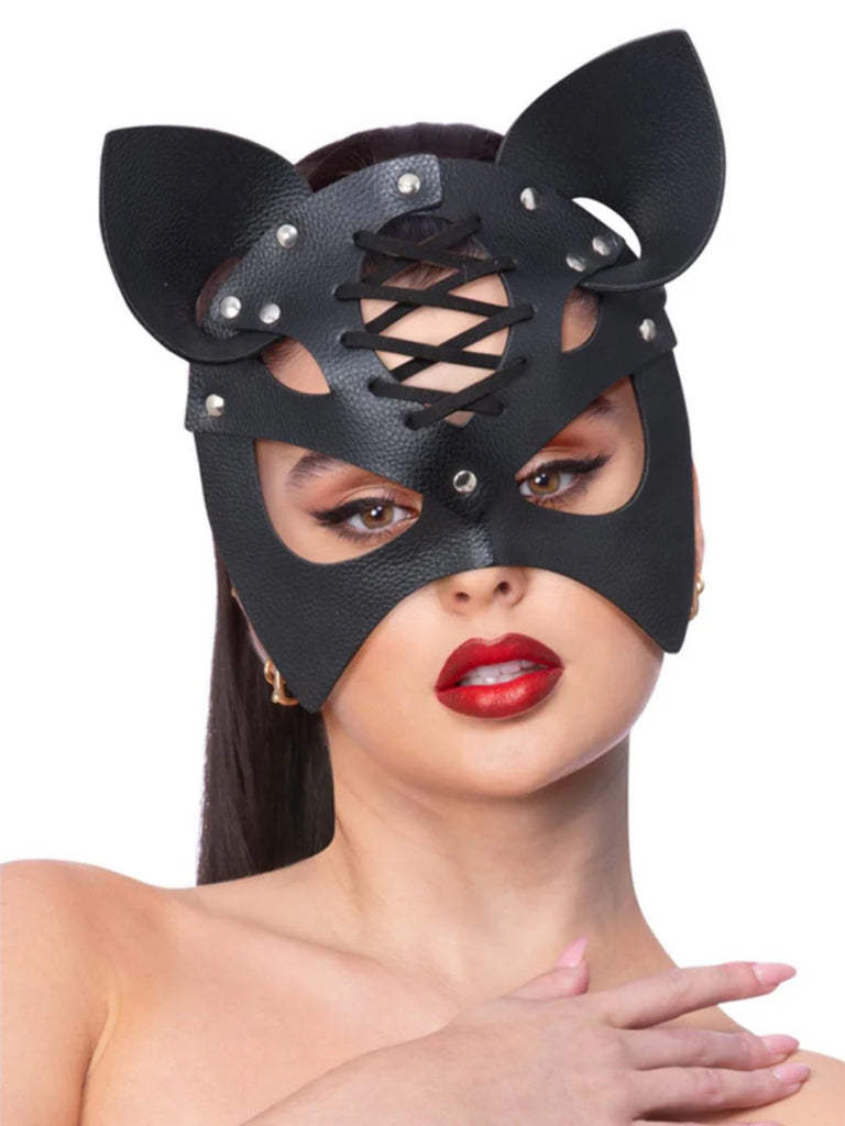Faux Leather Cat Eye Mask