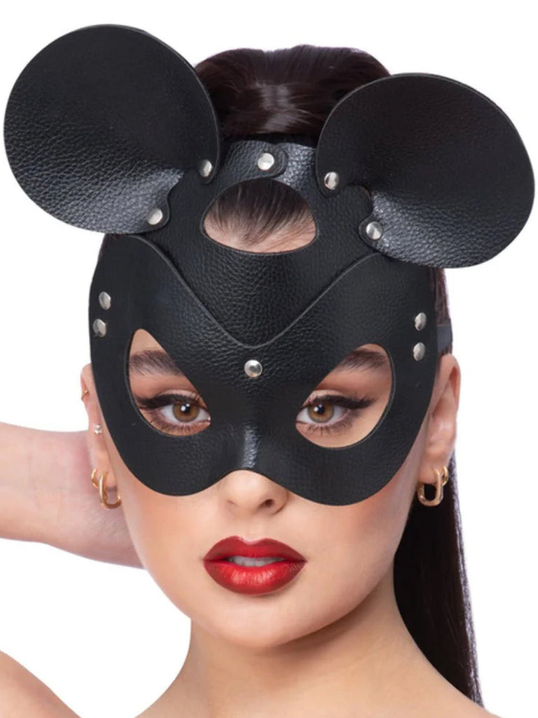 Faux Leather Mouse Eye Mask
