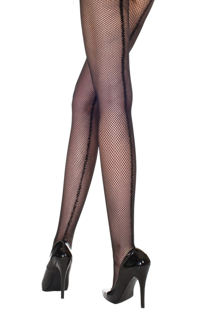 Thick Backseam Fishnet Tights - One Size