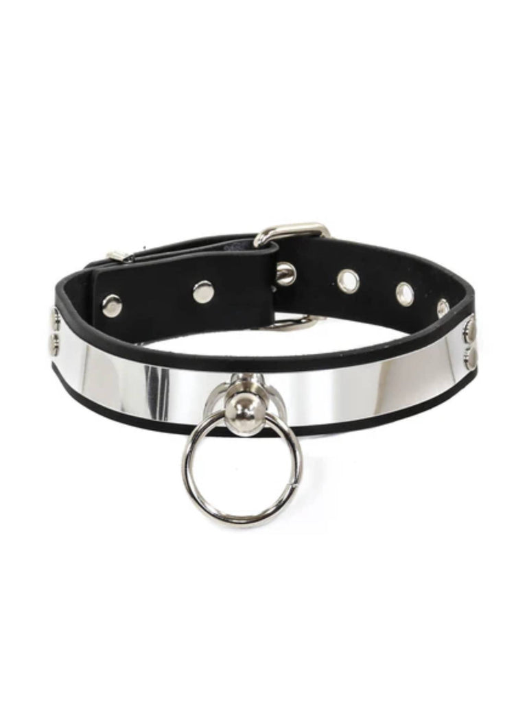 Metal Plated Choker With 2" O Ring