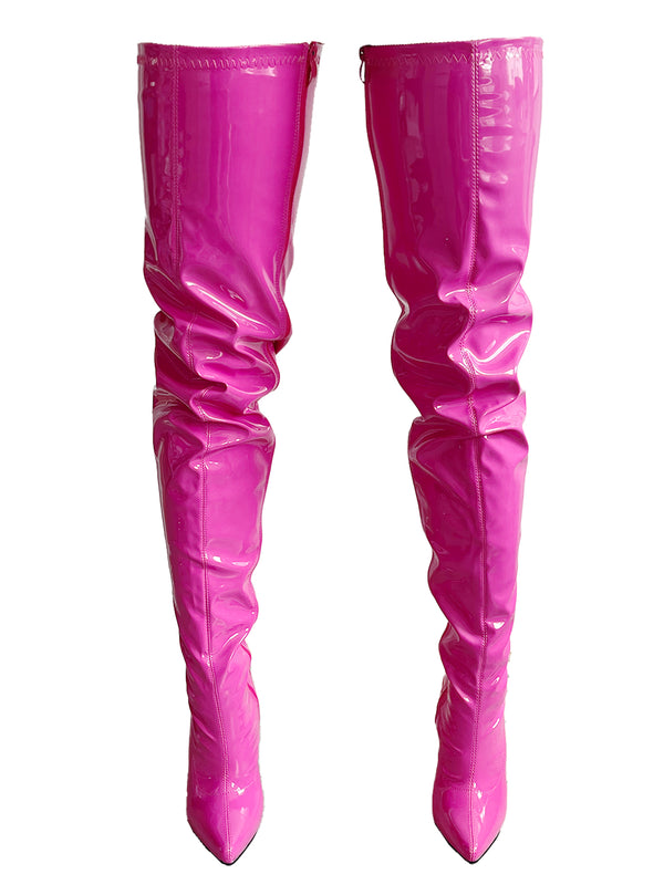 Pink Passion Thigh High Boots