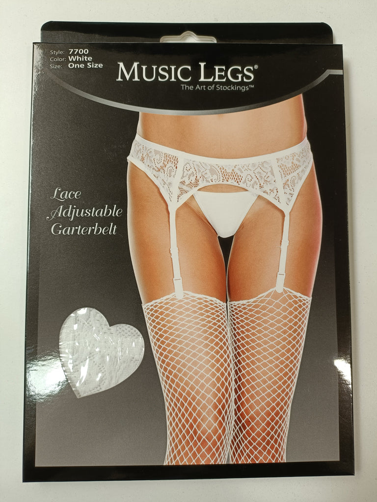Clearance - White Lace Garter Belt One Size