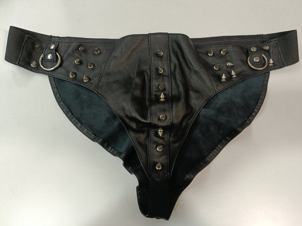 Clearance - Spiked Leather Briefs