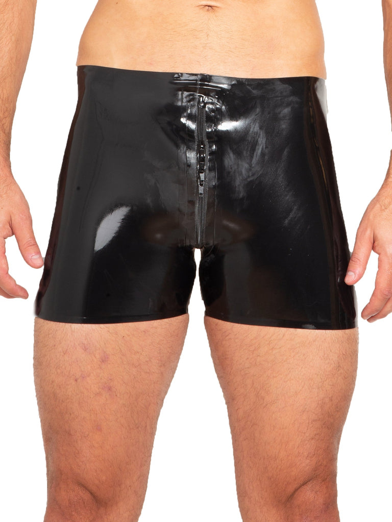 Skin Two UK Latex Boxer Shorts With Thru Zip Shorts