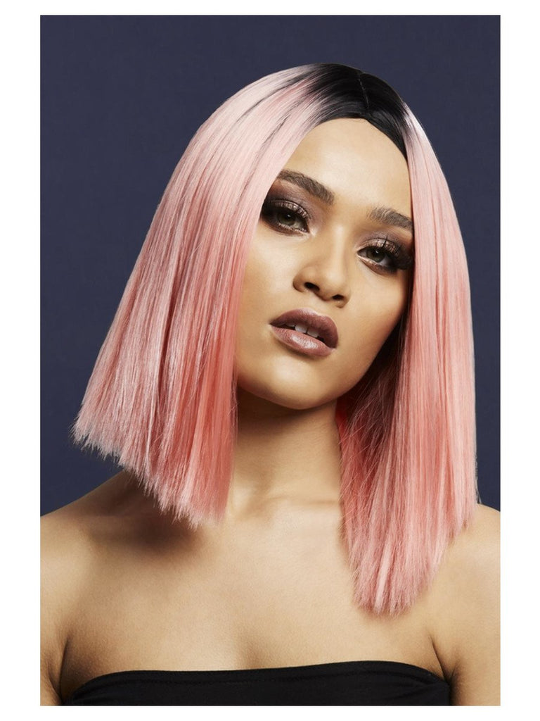 Coral Pink Long Bob Wig - Honour Clothing