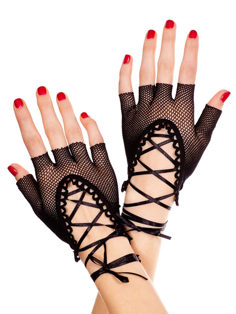 Fingerless Fishnet Gloves - Honour Clothing