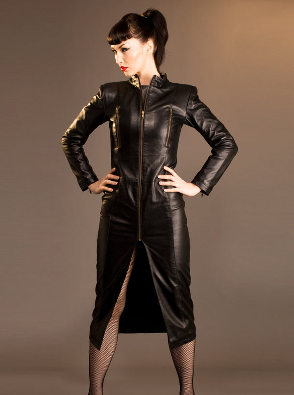 Leather Viola Dress - Honour Clothing
