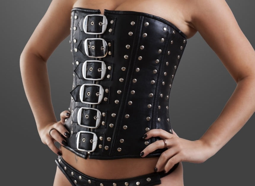 Studded Leather Overbust Corset – Honour Clothing
