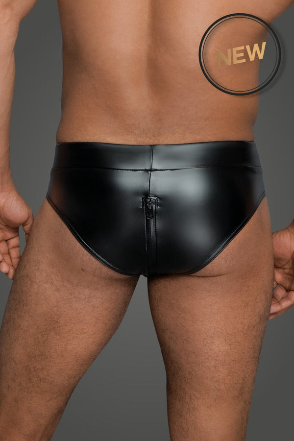 Wet Look Shorts With PVC Details - Honour Clothing