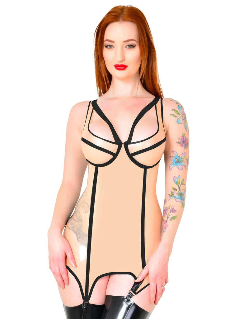 Idol Latex Corselette Flesh - Honour Clothing