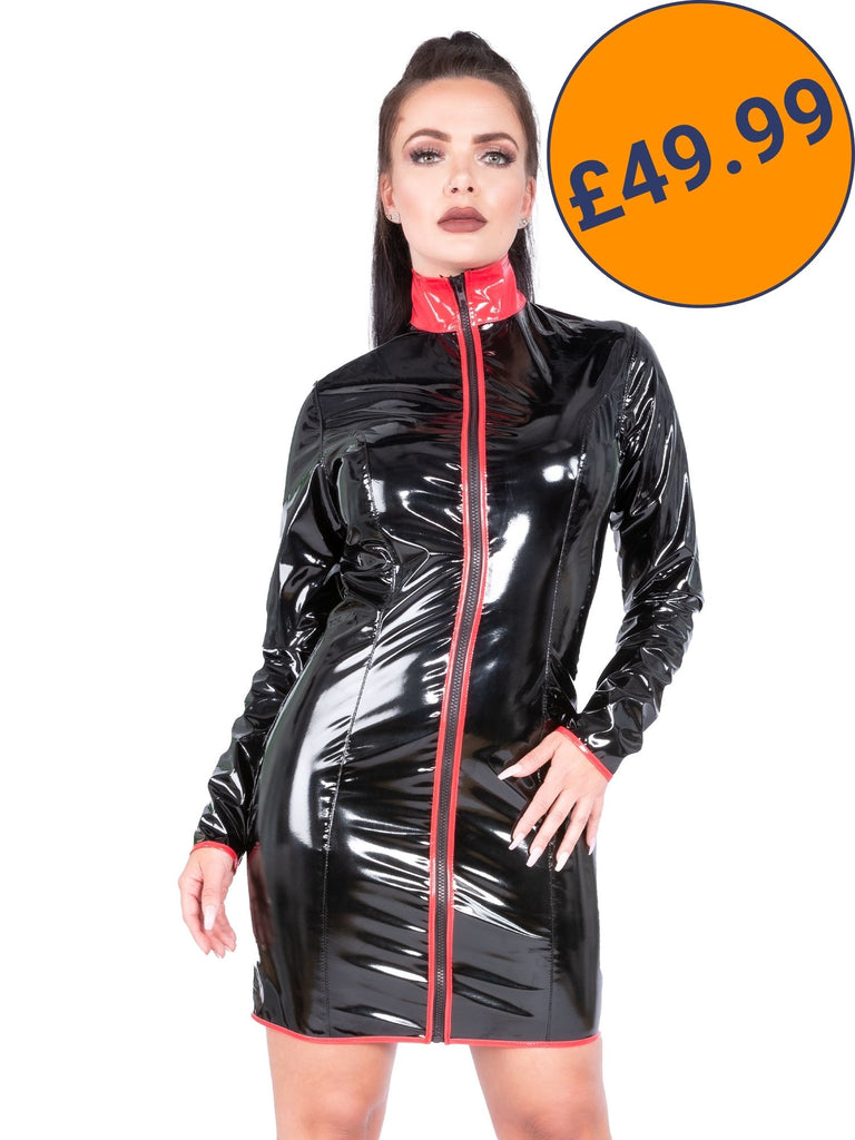 Secret Sale - Make Up Dress In Black & Red Or Black & White