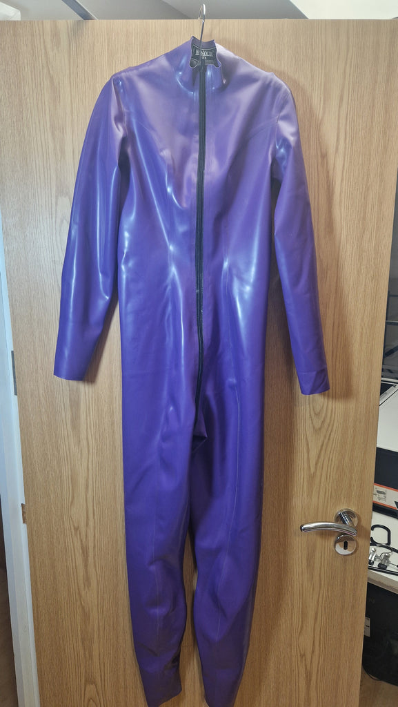 Clearance - Long Sleeve Purple Latex Catsuit - Size S