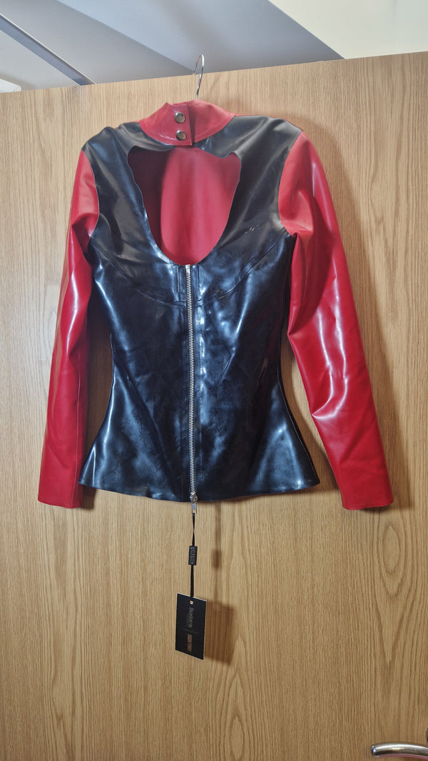 Clearance - Black & Red Sample Keyhole Top Size Small