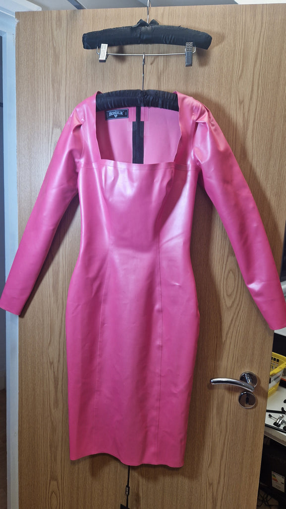 Clearance - Pink Square Neckline Dress Size Small