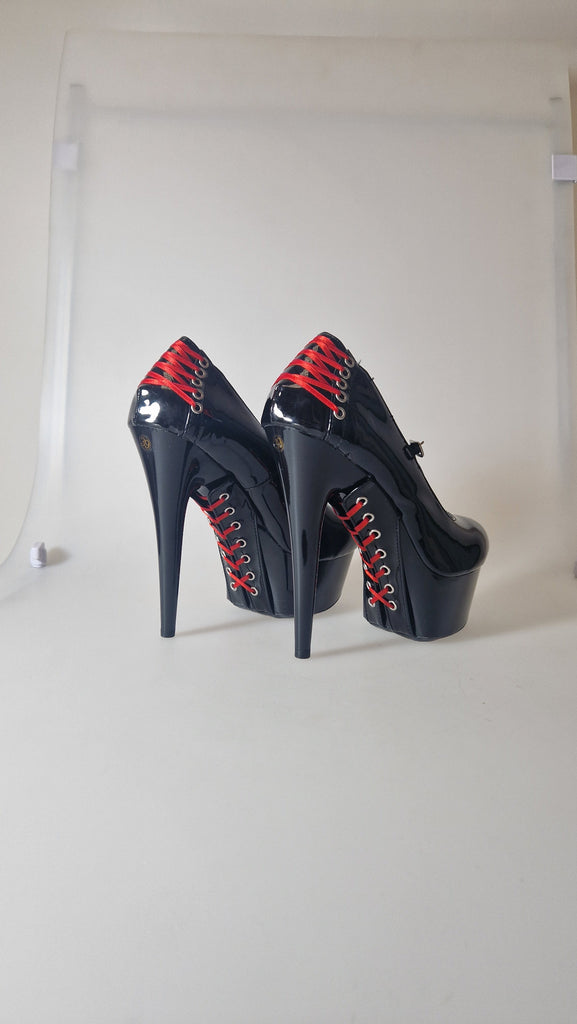 Clearance - Black & Red Platform Heels - Size 6