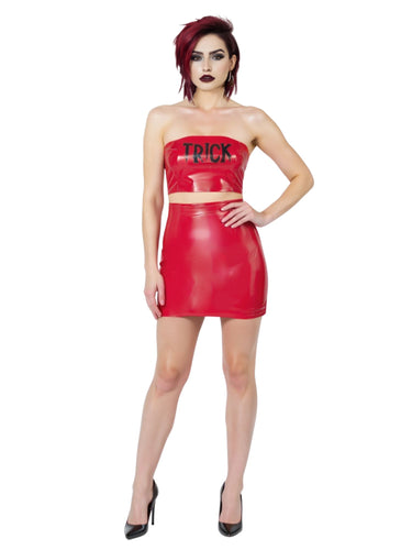 Latex/Rubber "Trick" Tubular Top - Halloween "Trick Or Treat" Edition
