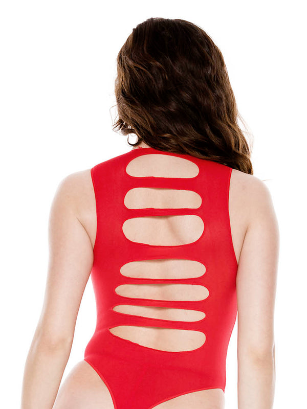 Opaque Body With Slice Back Design Red
