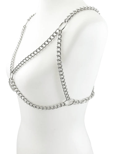 Bra Harness Made Of Chain & O Rings - One Size