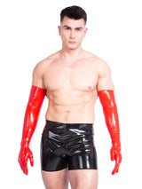Men`s Shoulder Length Latex Gloves- Moulded & Black - Honour Clothing