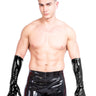 Men`s Latex Elbow Length Gloves in Black - Honour Clothing