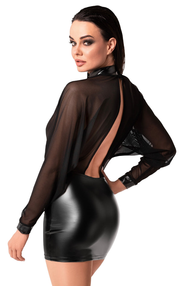 Wetlook Tulle Mini Dress – Lightweight Party Dress