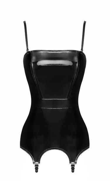 PVC Venom Corselette With Removable Straps & Back Zip