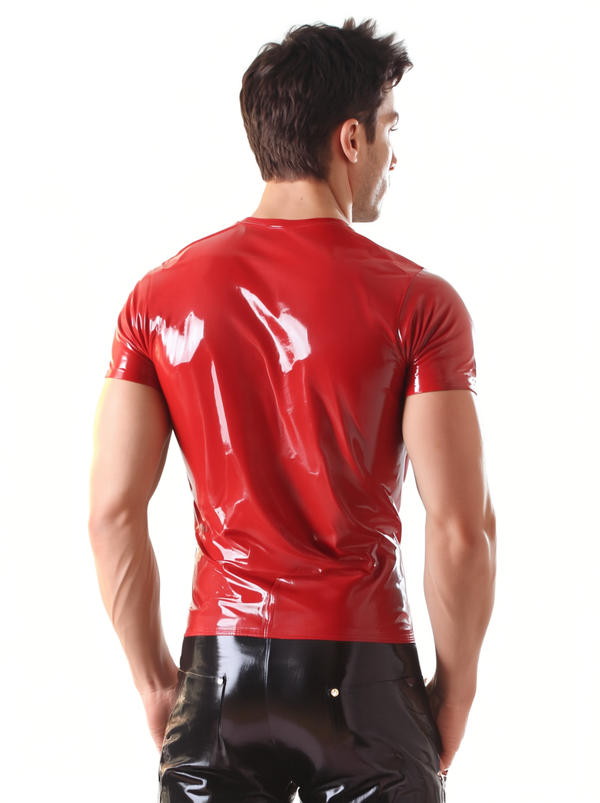 Latex/Rubber Classic T Shirt In Red
