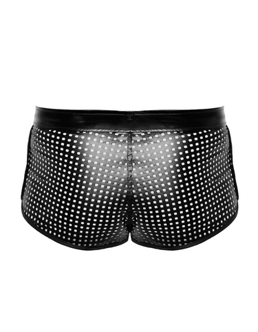 Men's Wetlook Laser-Cut Shorts