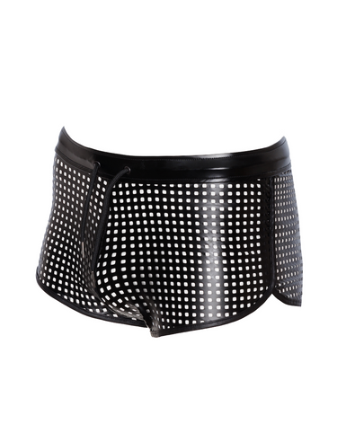 Men's Wetlook Laser-Cut Shorts
