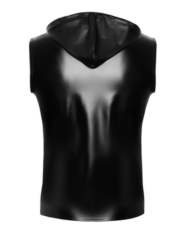 Men's Wetlook Sleeveless Hoodie