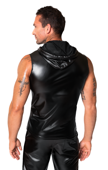Men's Wetlook Sleeveless Hoodie
