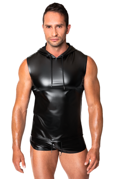Men's Wetlook Sleeveless Hoodie