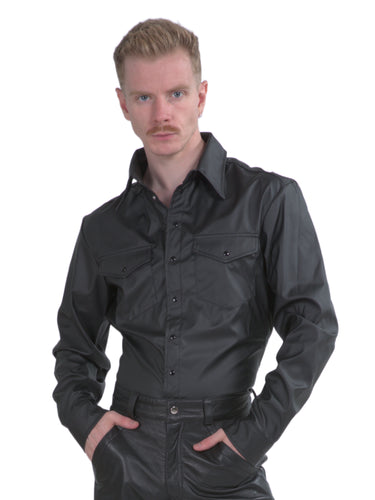 Leatherette Classic Style Shirt