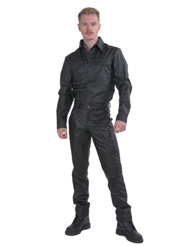 Leatherette Classic Style Shirt