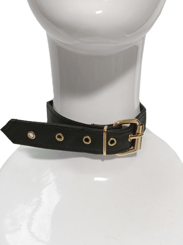 Vegan Leather Choker With O Ring