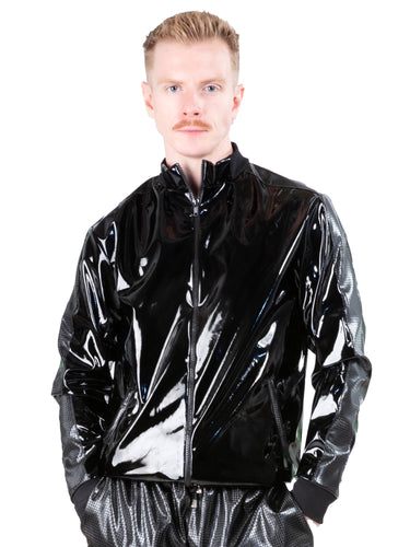 PVC Tracksuit Top With Lizard Applique
