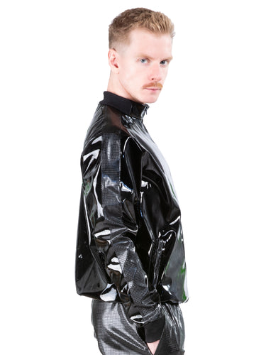PVC Tracksuit Top With Lizard Applique