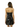 Black PVC A Line Dress With High Neck & Low Cut Back