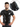Men's Black PVC T-Shirt With Shoulder Zippers