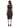 Black Knee-Length PVC Dress With Lizard Pattern Bust