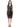 Black Knee-Length PVC Dress With Lizard Pattern Bust
