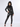 Black PVC Catsuit With Buckles At Waist & Neck