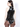 Black Sleeveless PVC Body With Lizard Pattern Collar