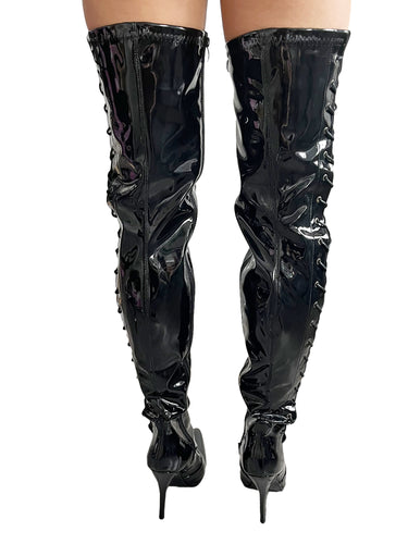 Quinn Lace Up Thigh Boots