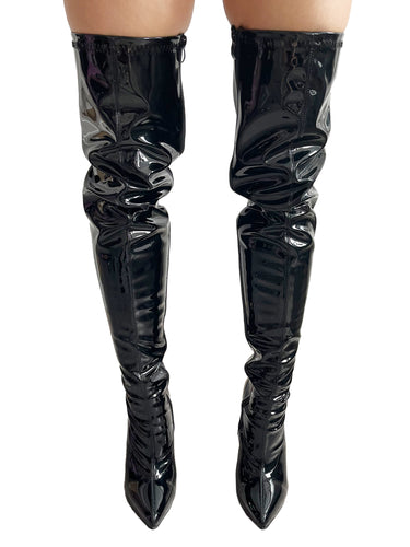 Heels Of Steel Thigh High Boots