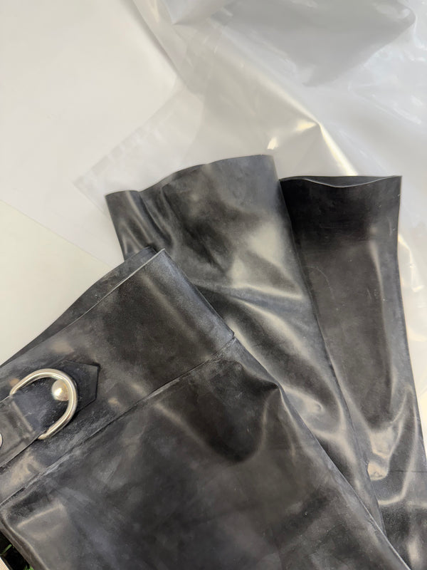 Clearance - D Ring Latex/Rubber Shoulder Length Sleeves, Size L - NO HANDS