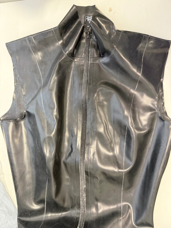 Clearance - SLEEVELESS Two Way Zipper Latex/Rubber Body - Size M