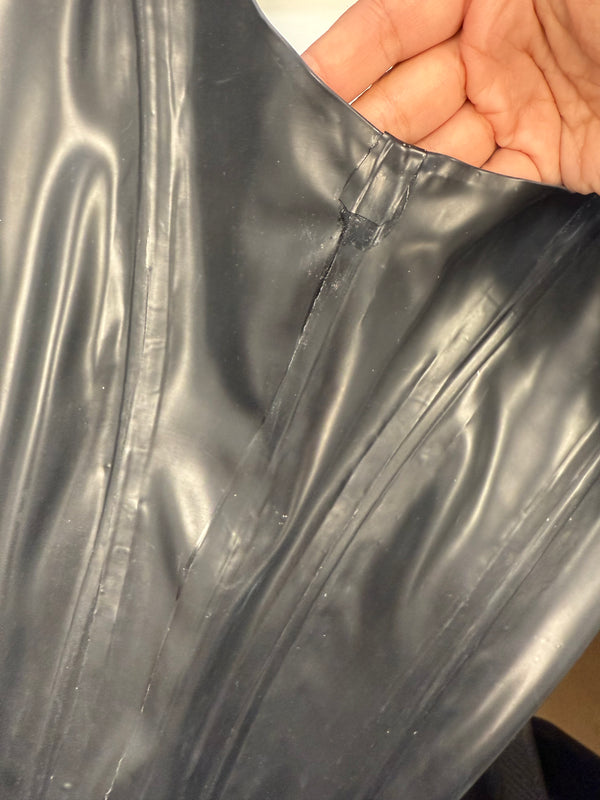 Clearance - Boned Corset Top In Latex/Rubber - Size S