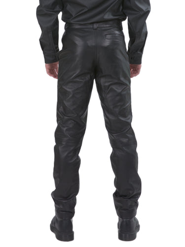 Mens Leather Classic Jeans