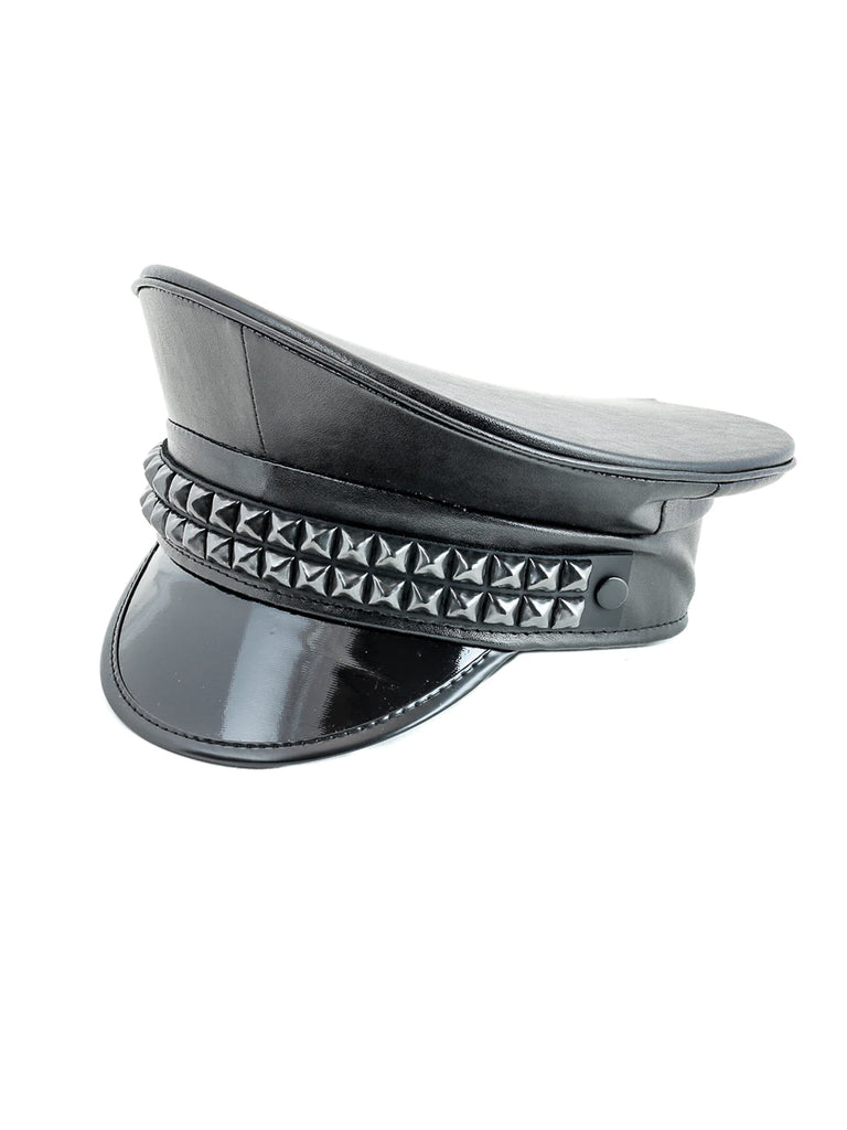 Captains Hat With Pyramid Studded Band
